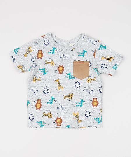 Camiseta-Infantil-Estampada-de-Bichos-Manga-Curta-Gola-Careca-Cinza-Mescla-9945033-Cinza_Mescla_1