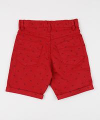 Bermuda-de-Sarja-Infantil-Estampada-de-Bicicletas-com-Bolsos-Vermelha-9945497-Vermelho_2