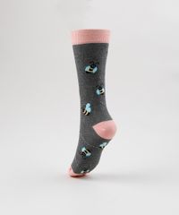 Meia-Feminina-Cano-Alto-Estampada-de-Abelhas-Cinza-Mescla-Escuro-9954839-Cinza_Mescla_Escuro_2