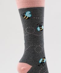 Meia-Feminina-Cano-Alto-Estampada-de-Abelhas-Cinza-Mescla-Escuro-9954839-Cinza_Mescla_Escuro_4