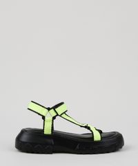 Papete-Feminina-Oneself-Flatform-Tratorada-com-Velcro-Verde-Neon-9952379-Verde_Neon_2
