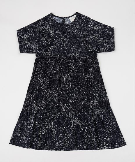 Vestido-Infantil-Estampado-de-Poa-Manga-Longa-Preto-9954112-Preto_1