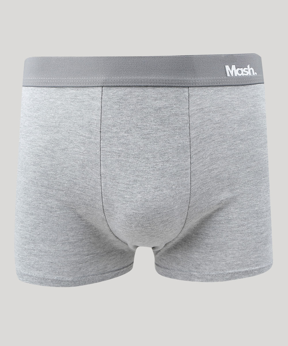 Cueca Masculina Mash Boxer Cinza Mescla