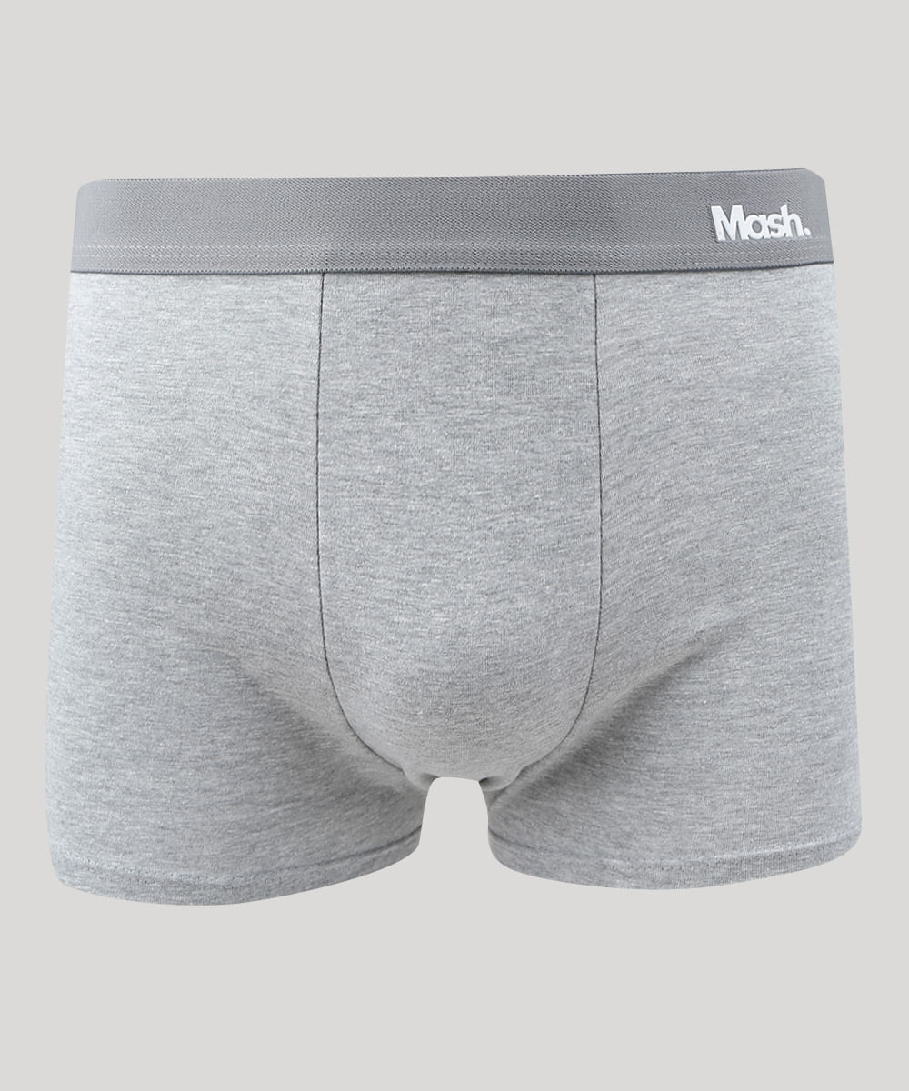 Cueca Masculina Mash Boxer Cinza Mescla