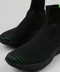 Tenis-Meia-Masculino-Oneself-Cano-Alto-Knit-com-Detalhe-Neon-Preto-9952082-Preto_3