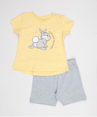 Conjunto-Infantil-Tambor-Bambi-de-Blusa-Manga-Curta-Amarela---Short-em-Moletom-Cinza-Mescla-9951742-Cinza_Mescla_1
