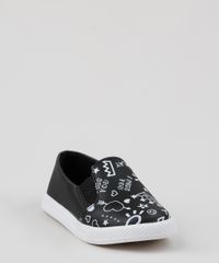 Tenis-Slip-On-Infantil-Sonho-de-Crianca-Estampado-de-Coracoes-Preta-9953698-Preto_3