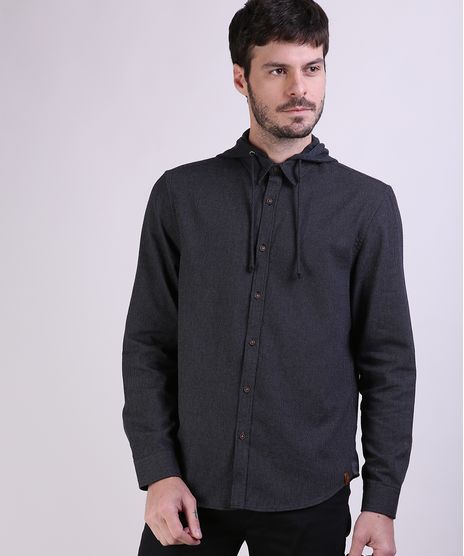 Camisa-de-Flanela-Masculina-Comfort-com-Capuz-Removivel-Manga-Longa-Cinza-Mescla-Escuro-9809552-Cinza_Mescla_Escuro_1