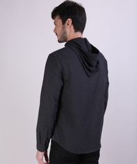 Camisa-de-Flanela-Masculina-Comfort-com-Capuz-Removivel-Manga-Longa-Cinza-Mescla-Escuro-9809552-Cinza_Mescla_Escuro_2
