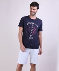 Bermuda-de-Sarja-Masculina-Reta-Estampada-de-Folhagem-com-Bolsos-Off-White-9948036-Off_White_3