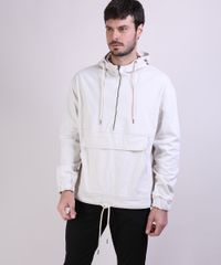 Jaqueta-Corta-Vento-de-Sarja-Masculina-em-Moletom-com-Meio-Ziper-e-Capuz-Off-White-9952762-Off_White_1 Jaqueta-Corta-Vento-de-Sarja-Masculina-em-Moletom-com-Meio-Ziper-e-Capuz-Off-White-9952762-Off_White_1