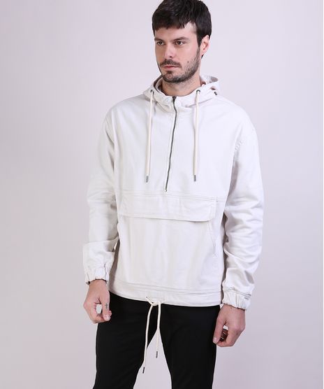 Jaqueta-Corta-Vento-de-Sarja-Masculina-em-Moletom-com-Meio-Ziper-e-Capuz-Off-White-9952762-Off_White_1