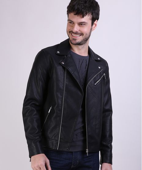 Jaqueta-Masculina-Slim-Fit-com-Bolso-Preto-9783163-Preto_1