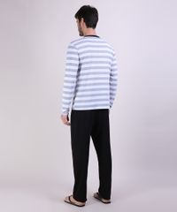 Pijama-Masculino-Camiseta-Estampada-Listrada-Manga-Longa-Gola-Careca-Cinza-Mescla-9953842-Cinza_Mescla_2