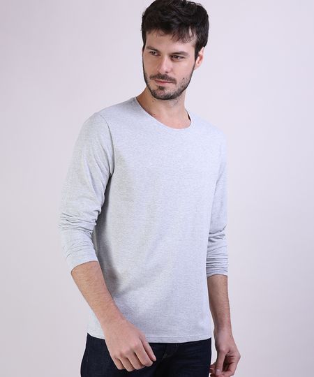 Camiseta-Masculina-Manga-Longa-Gola-Careca--Cinza-Mescla-9955217-Cinza_Mescla_1