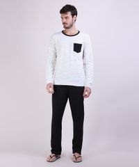 Pijama-Masculino-Camiseta-Estampada-Listrada-Manga-Longa-Gola-Careca-Off-White-9953843-Off_White_1 Pijama-Masculino-Camiseta-Estampada-Listrada-Manga-Longa-Gola-Careca-Off-White-9953843-Off_White_1