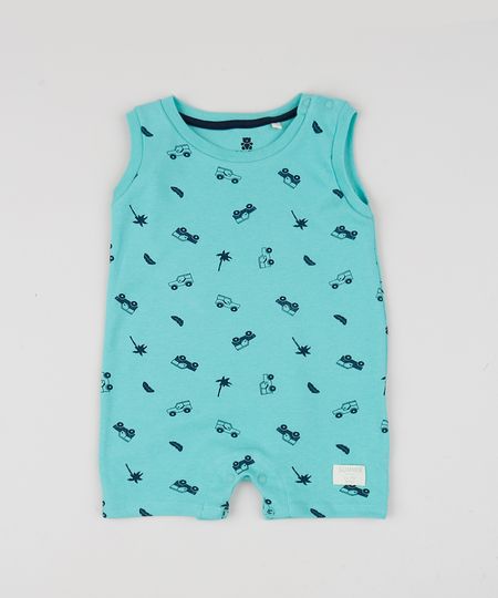 Macaquinho-Infantil-Estampado-de-Carros-Sem-Manga--Verde-9676976-Verde_1