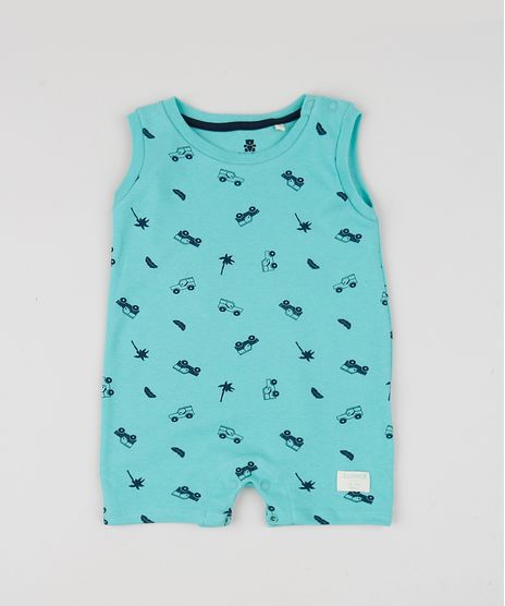 Macaquinho-Infantil-Estampado-de-Carros-Sem-Manga--Verde-9676976-Verde_1