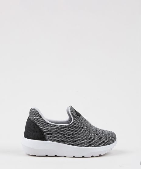 Tenis-Infantil-Sonho-de-Crianca-Knit-Calce-Facil-com-Recortes-Cinza-Mescla-9955532-Cinza_Mescla_1