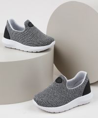 Tenis-Infantil-Sonho-de-Crianca-Knit-Calce-Facil-com-Recortes-Cinza-Mescla-9955532-Cinza_Mescla_2