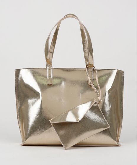 Bolsa-de-Ombro-Feminina-Shopper-Grande---Bolsa-De-Mao-Dourada-9946653-Dourado_1