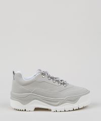 Tenis-Chunky-Feminino-Oneself-com-Recortes-Cinza-Claro-9949544-Cinza_Claro_2