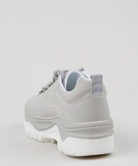 Tenis-Chunky-Feminino-Oneself-com-Recortes-Cinza-Claro-9949544-Cinza_Claro_4