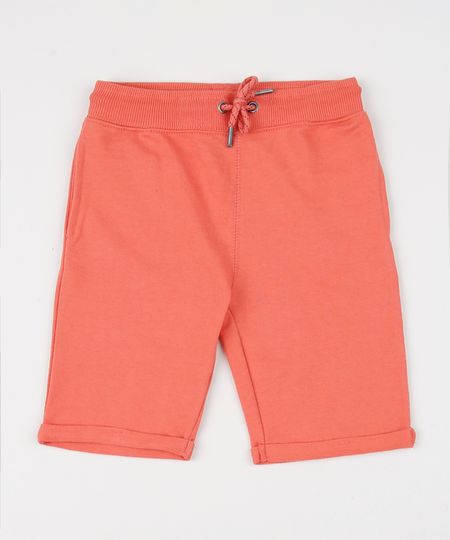 Bermuda-de-Moletom-Infantil-com-Barra-Dobrada-Laranja-9788614-Laranja_1