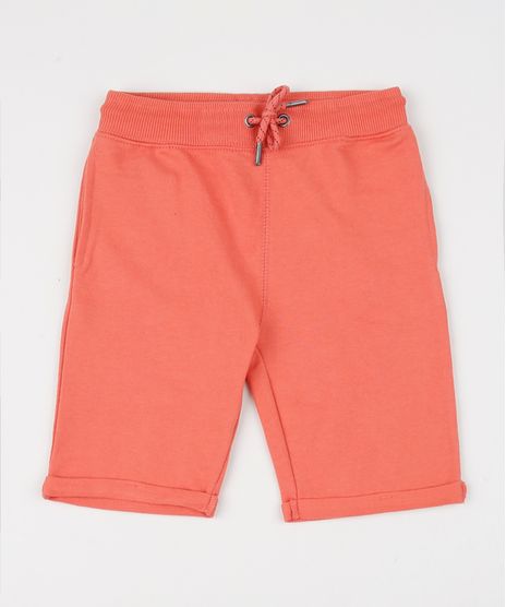 Bermuda-de-Moletom-Infantil-com-Barra-Dobrada-Laranja-9788614-Laranja_1