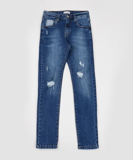 Calca-Jeans-Juvenil-Slim-Destroyed-com-Bolsos-Azul-Medio-9944394-Azul_Medio_1