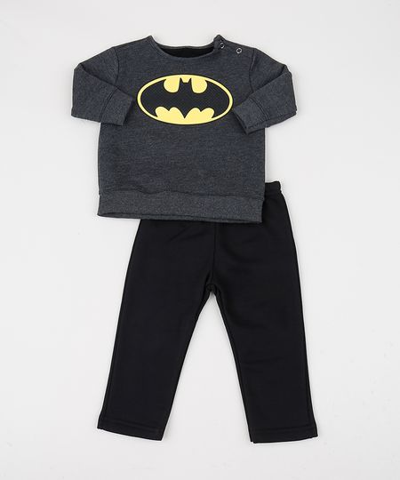 Conjunto-Infantil-de-Blusao-Batman---Calca-em-Moletom-Cinza-Mescla-Escuro-9948038-Cinza_Mescla_Escuro_1