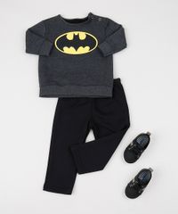 Conjunto-Infantil-de-Blusao-Batman---Calca-em-Moletom-Cinza-Mescla-Escuro-9948038-Cinza_Mescla_Escuro_3