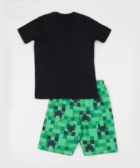 Pijama-Infantil-Minecraft-Manga-Curta-Gola-Careca-Preto-9942703-Preto_2