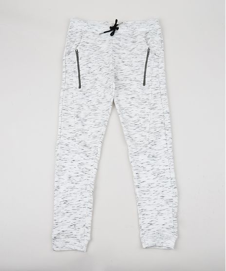 Calca-de-Moletom-Juvenil-Jogger-com-Recortes-Cinza-Mescla-Claro-9669779-Cinza_Mescla_Claro_1