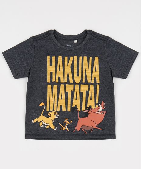 Camiseta-Infantil-Hakuna-Matata-O-Rei-Leao-Manga-Curta-Cinza-Mescla-Escuro-9945030-Cinza_Mescla_Escuro_1