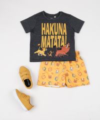Camiseta-Infantil-Hakuna-Matata-O-Rei-Leao-Manga-Curta-Cinza-Mescla-Escuro-9945030-Cinza_Mescla_Escuro_3