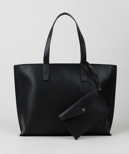 Bolsa-de-Ombro-Feminina-Shopper-Grande---Bolsa-De-Mao-Preta-9946652-Preto_1