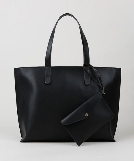 Bolsa-de-Ombro-Feminina-Shopper-Grande---Bolsa-De-Mao-Preta-9946652-Preto_1