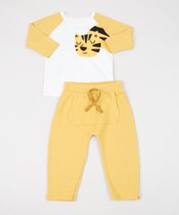 Conjunto-Infantil-Tigre-de-Camiseta-Manga-Longa-Off-White---Calca-de-Moletom-Mostarda-9945881-Mostarda_1