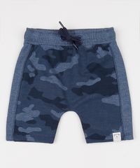 Short-de-Moletom-Infantil-Estampado-Camuflado-com-Recortes-Azul-Medio-9886492-Azul_Medio_1