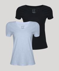 Kit-de-2-Blusas-Femininas-Basicas-Flame-Manga-Curta-Decote-V-Multicor-9953509-Multicor_1 Kit-de-2-Blusas-Femininas-Basicas-Flame-Manga-Curta-Decote-V-Multicor-9953509-Multicor_1