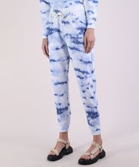Calca-de-Moletom-Feminina-Jogger-Cintura-Alta-Estampada-Tie-Dye-Azul-9953297-Azul_1