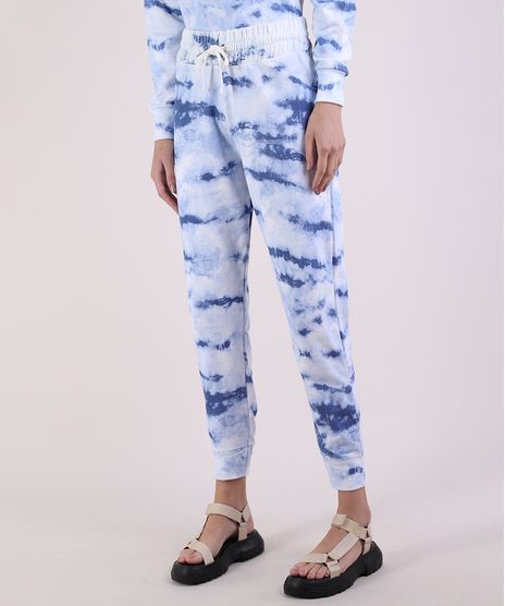 Calca-de-Moletom-Feminina-Jogger-Cintura-Alta-Estampada-Tie-Dye-Azul-9953297-Azul_1