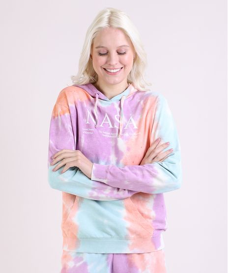 Blusao-de-Moletom-Feminino-NASA-Estampado-Tie-Dye-com-Capuz-e-Bolso-Canguru-Multicor-9953453-Multicor_1