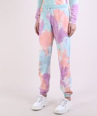 Calca-de-Moletom-Feminina-Jogger-Cintura-Media-Estampada-Tie-Dye-Multicor-9953294-Multicor_1