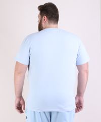 Camiseta-Masculina-Plus-Size-Manga-Curta-Gola-Careca-Azul-Claro-9953518-Azul_Claro_2