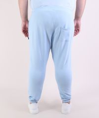 Calca-de-Moletom-Masculina-Plus-Size-Jogger-com-Bolsos-Azul-Claro-9951399-Azul_Claro_2