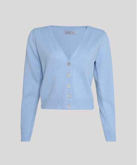 Cardigan-de-Trico-Feminino-Basico-com-Botoes-Azul-Claro-9945792-Azul_Claro_1