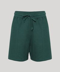 Short-de-Moletom-Feminino-Mindset-Cintura-Alta-com-Recortes-Verde-Escuro-9951172-Verde_Escuro_5
