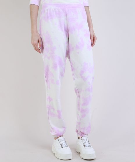 Calca-de-Moletom-Feminina-Mindset-Jogger-Cintura-Alta-Estampada-Tie-Dye-Lilas-9951140-Lilas_1